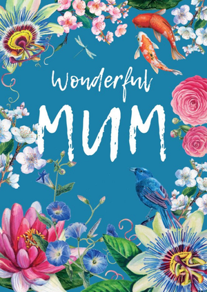 Moonpig Floral Wonderful Mum Birthday Card