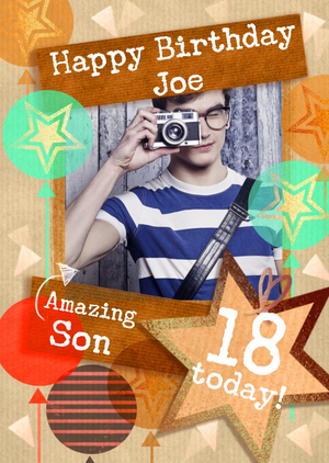 Moonpig Amazing Son Photo Upload Birthday Card