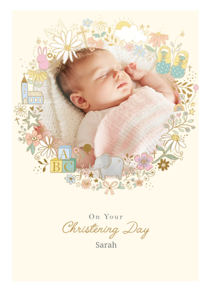 Moonpig Christening Day Photo Upload Card