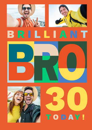 Moonpig Brilliant Bro Photo Upload Birthday Card