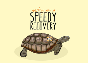 Moonpig Illustration Wishing You Speedy Recovery Card