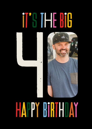Moonpig Kate Smith Co. The Big 40 Photo Upload Birthday Card