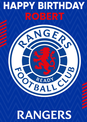 Moonpig Rangers F. C Birthday Card