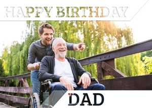 Moonpig Invisible Letters Happy Birthday Dad Photo Upload Card
