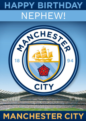 Moonpig Manchester City Football Nephew Birthday Card
