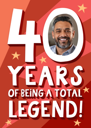 Moonpig 40 Years Of Being A Total Legend Photo Upload Birthday Card