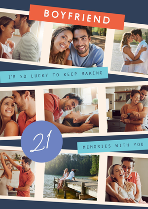 Moonpig Boyfriend Photo Upload 21st Birthday Card