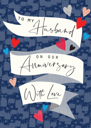 Moonpig Modern With Love On Our Anniversary To My Husband Card