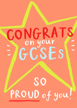 Moonpig Congrats On Your Gcses Typographic Card