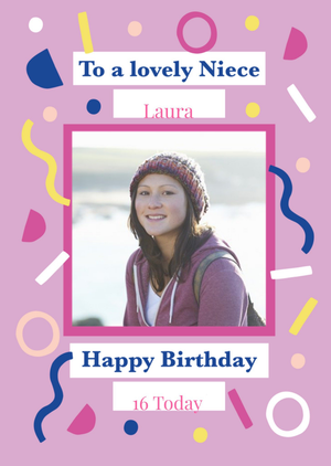 Moonpig Designers Helen Butler Photo Upload Fun Niece Birthday Card