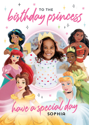 Disney Princesses Special Day Birthday Princess Photo Upload Card From Disney
