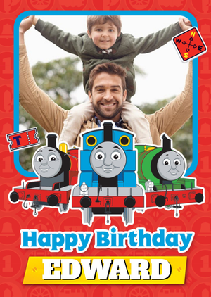 Thomas & Friends Thomas And Friends Photo Upload Birthday Card
