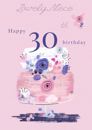 Moonpig Lovely Niece Birthday Cake Happy 30th Birthday Card