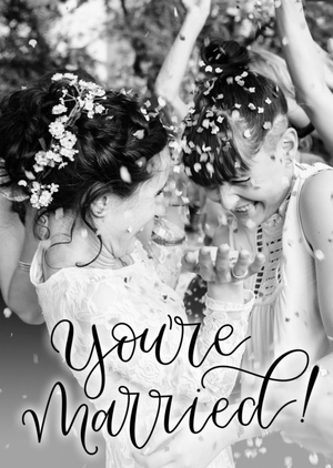 Moonpig Wedding Card - Photo Upload - You're Married
