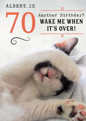 Moonpig Humorous Wake Me Up When It's Over Birthday Card
