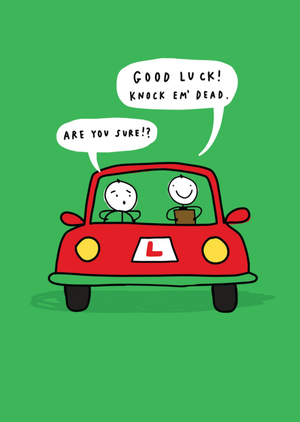 Moonpig Funny Driving Test Good Luck Card