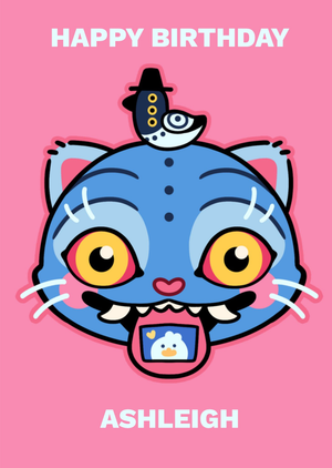 Moonpig Kpop Demon Hunters Happy Birthday Derpy Character Face Card