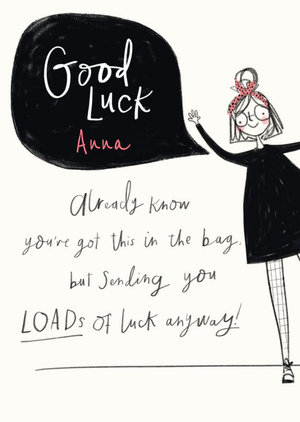Moonpig Good Luck Girl Illustration Card