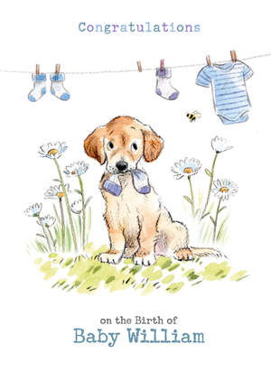 Moonpig New Baby Boy Congratulations Card