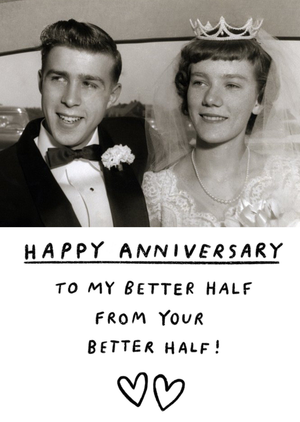 Moonpig Cheeky Photo Upload Hand Written Typographic Anniversary Card