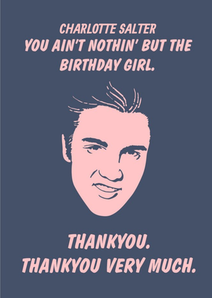 Moonpig Jerry Tapscott Elvis Birthday Card