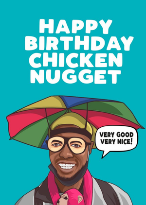 Filthy Sentiments Happy Birthday Chicken Nugget Funny Illustrated Card