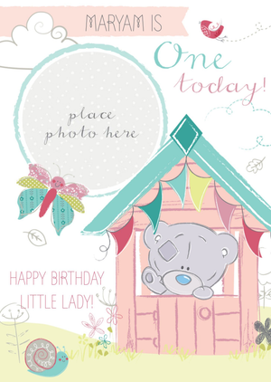Me To You First Birthday Photo Card - Tatty Teddy