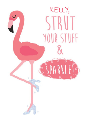 Moonpig Strut Your Stuff & Sparkle - Personalised Birthday Greeting Card