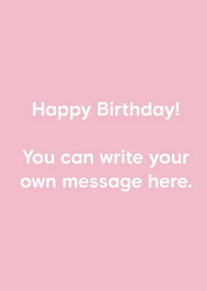 Moonpig Minimalist Typography Customisable Message Birthday Card