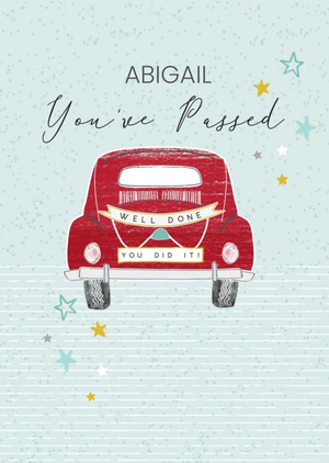 Moonpig Illustrated Car 'you've Passed' Card