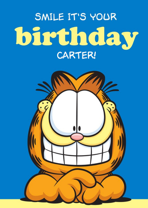 Nickelodeon Garfield Smile It's Your Birthday Card