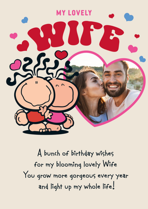 Moonpig You Grow More Gorgeous Every Year Photo Upload Wife Birthday Card