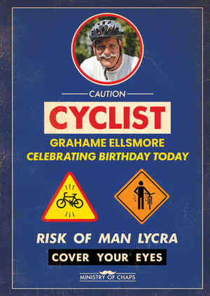 Moonpig Cycling Birthday Card - Photo Birthday Card