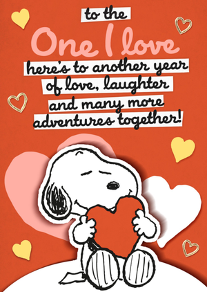 Moonpig Snoopy To The One I Love Card