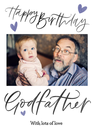 Moonpig Allure Photo Upload Godfather Birthday Card