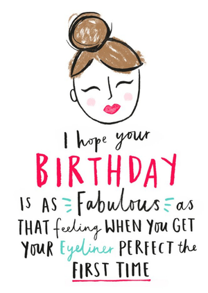 Moonpig Female Birthday Card - Quick Card - Make-Up