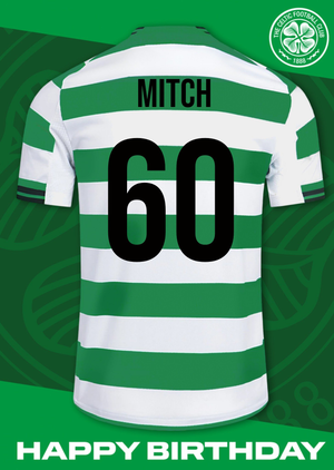 Moonpig Celtic Football Club Happy Birthday Football Shirt Card