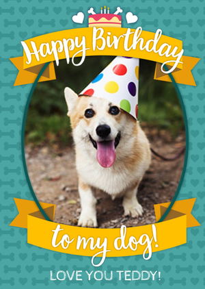 Moonpig To My Dog Happy Birthday Photo Upload Card