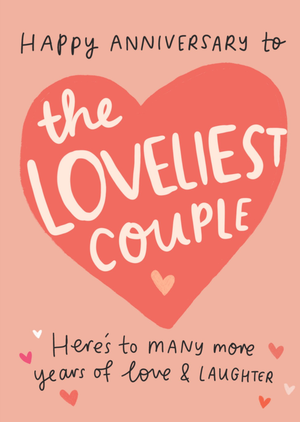 Moonpig The Loveliest Couple Happy Anniversary Card