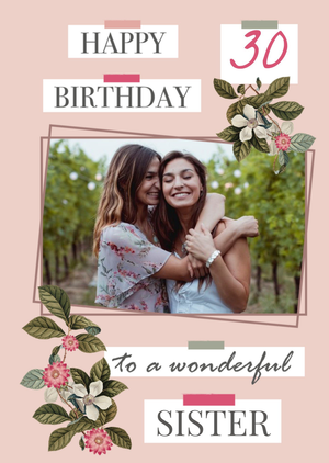 The Natural History Museum Natural History Museum Floral To A Wonderful Sister Photo Upload Birthday Card