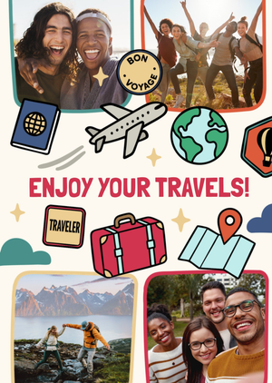 Moonpig Enjoy Your Travels Photo Upload Card