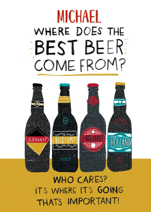 Moonpig Funny Where Does Beer Come From Birthday Card