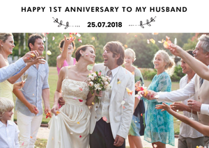Moonpig Happy 1st Anniversary Photo Upload Card To My Husband