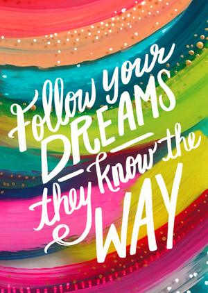 Moonpig Follow Your Dreams Card