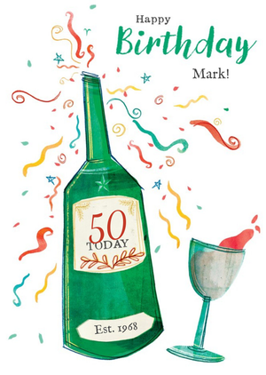 Moonpig Birthday Card - Happy Birthday - 50 Today