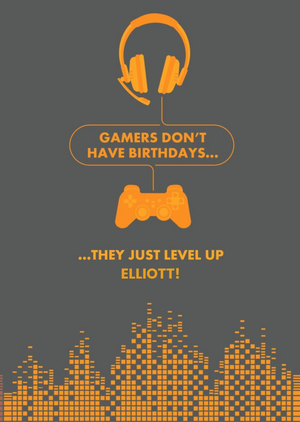 Moonpig Gamers Don't Have Birthdays Gaming Birthday Card