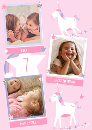 Moonpig Birthday Card - Unicorn & Rainbow Birthday Card