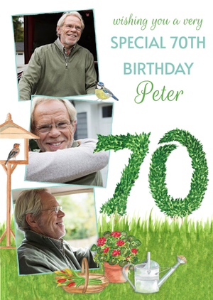 Moonpig A Very Special 70th Birthday Garden Card