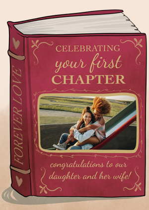 Moonpig Celebrating Your First Chapter Photo Upload Daughter And Wife Anniversary Card