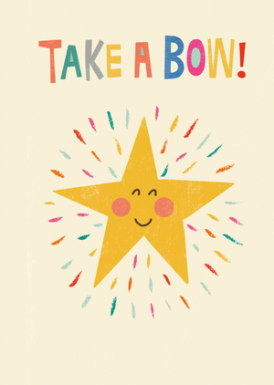 Moonpig Take A Bow Illustrated Card